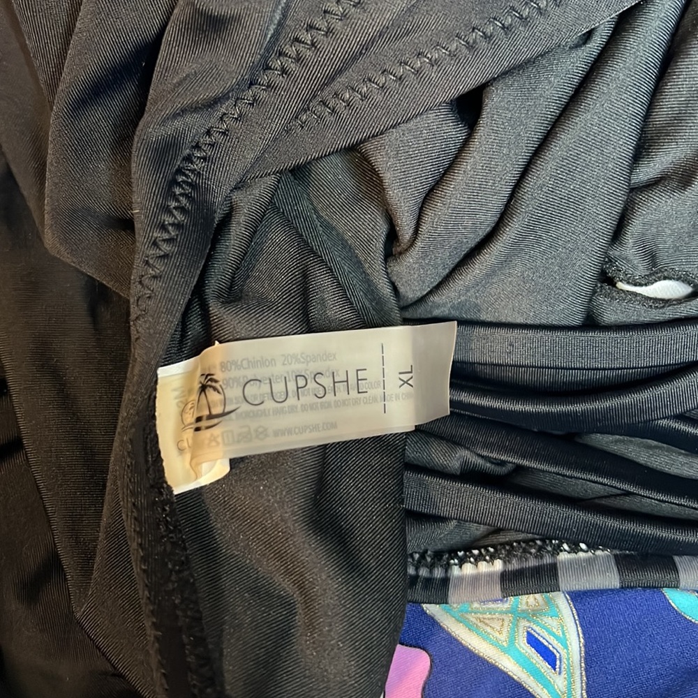 CUPSHE One Piece Swimsuit Black and White Gingham - Picture 9 of 9